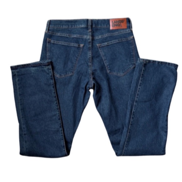 Lands' End Men's Dark Blue Jeans - Picture 2 of 6